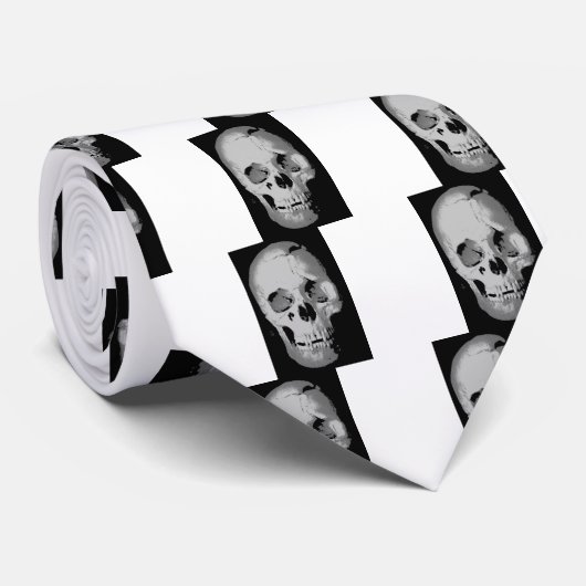 Skull Pop Art Krawatte (Gerollt)