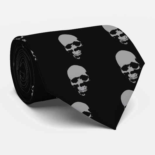 Skull Pop Art Krawatte (Gerollt)