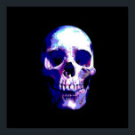 Skull Pop Art Print Poster - Skulls Posters Prints<br><div class="desc">Fantasy Art Skeletts - Lila Töne Schwermetall Punk Rock Uni Pop Art Image</div>