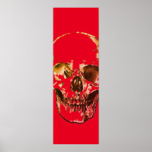 Skull Pop Art Red