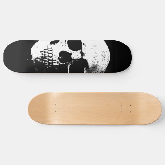 Skull Pop Art Retrolook Skateboard (Horizontal)