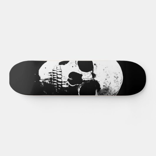 Skull Pop Art Retrolook Skateboard (Horizontal)