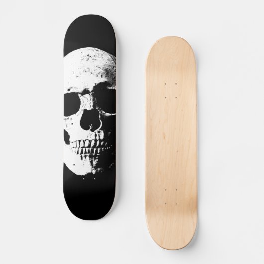 Skull Pop Art Retrolook Skateboard (Vorderseite)