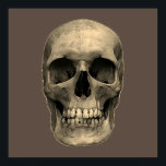 Skull Pop Art Sepia Retro Poster<br><div class="desc">Fantasy Art Skeletts - Lila Töne Schwermetall Punk Rock Uni Pop Art Image</div>