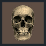 Skull Pop Art Sepia Retro Poster<br><div class="desc">Fantasy Art Skeletts - Lila Töne Schwermetall Punk Rock Uni Pop Art Image</div>