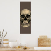 Skull Pop Art Sepia Retro Poster (Küche)