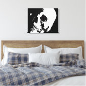 Skull Pop Art Wrapped 2 Leinwand Set (Insitu (Schlafzimmer))