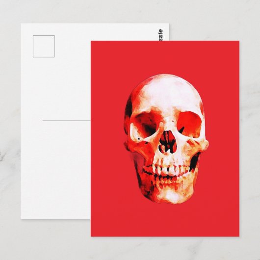 Skull Pop Kunstmalerei Postkarte (Vorne/Hinten)