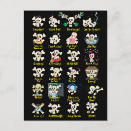 SKULL POST CARD POSTKARTE