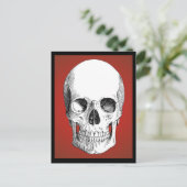 Skull Postcard (rot) Postkarte (Stehend Vorderseite)