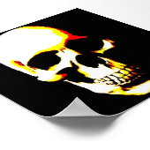 Skull Poster Print - Fantasy Punk Rock Pop Art (Ecke)