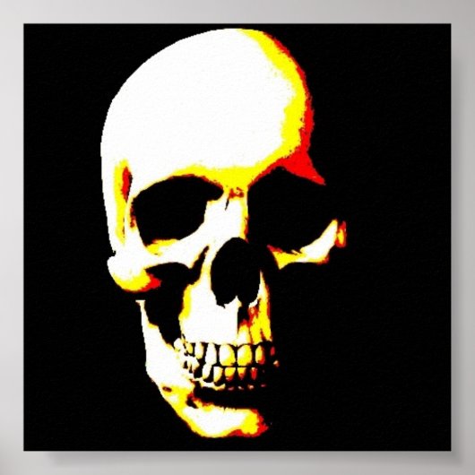 Skull Poster Print - Fantasy Punk Rock Pop Art (Vorne)