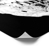 Skull Poster Print Schwarz-weiß Fantasy Metal Rock (Ecke)