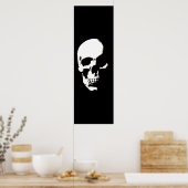 Skull Poster - Schwarz & Weiß Fantasie Kunstwerk (Küche)
