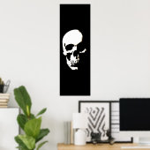 Skull Poster - Schwarz & Weiß Fantasie Kunstwerk (Heimbüro)