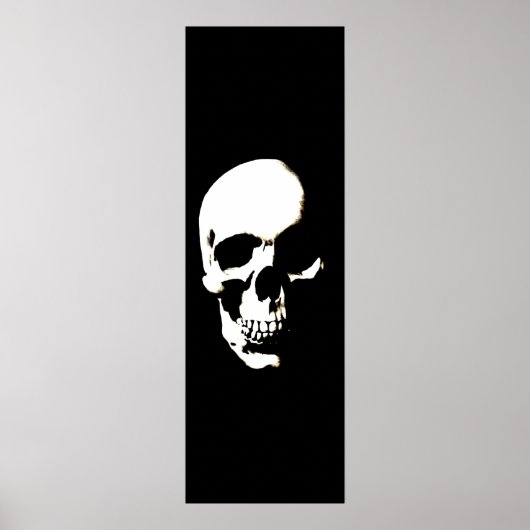 Skull Poster - Schwarz & Weiß Fantasie Kunstwerk (Vorne)