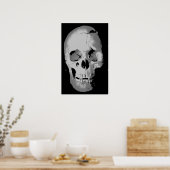 Skull Poster - Schwarz & Weiß Pop Kunst, Fantasie (Küche)