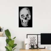 Skull Poster - Schwarz & Weiß Pop Kunst, Fantasie (Heimbüro)