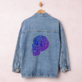Skull Print Denim Jacket In Purples and Blues Jeansjacke (Hangar)