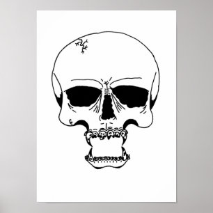 Skull-Print Poster