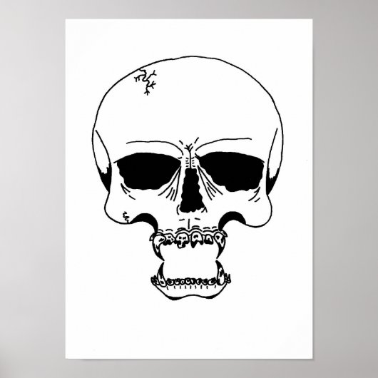 Skull-Print Poster (Vorne)