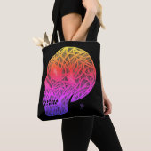 Skull Print Tote Bag With Sunset Colors Skull Tasche (Von Nahem)