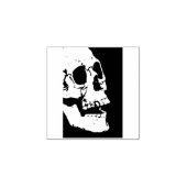 Skull Profil 2 Silhouette Kunst Briefmarke Gummistempel (Prägung)
