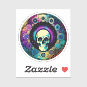 Skull Psychedelics Aufkleber
