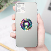 Skull Psychedelics Aufkleber (Telefon)