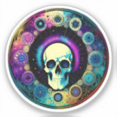 Skull Psychedelics Aufkleber (Vorderseite)