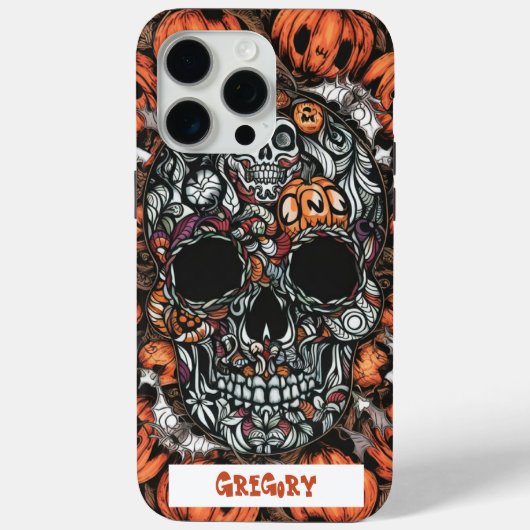 Skull & Pumpkin iPhone Case (Rückseite)