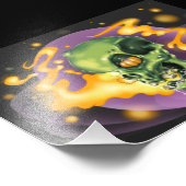 Skull Pumpkin Print Fotodruck (Ecke)