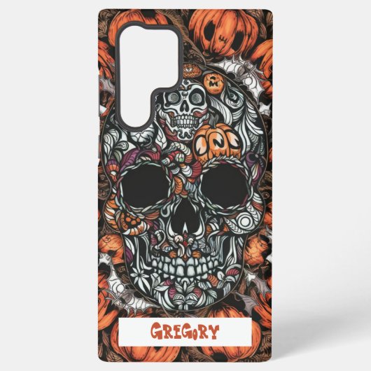 Skull & Pumpkin S22 Handy Case Samsung Galaxy Hülle (Rückseite)