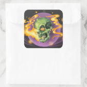 Skull Pumpkin Sticker (Tasche)