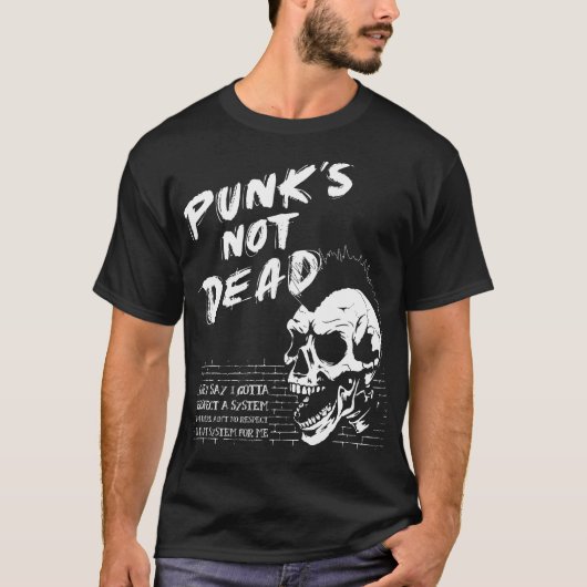 Skull Punk Rock - Punk ist nicht tot - Altes Punks T-Shirt (Vorderseite)