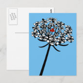 Skull Queen Anne's Lace Postkarte (Vorne/Hinten)