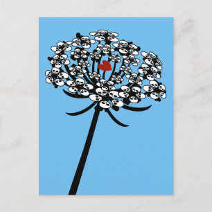 Skull Queen Anne's Lace Postkarte