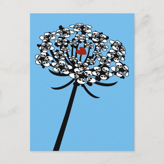 Skull Queen Anne's Lace Postkarte (Vorderseite)