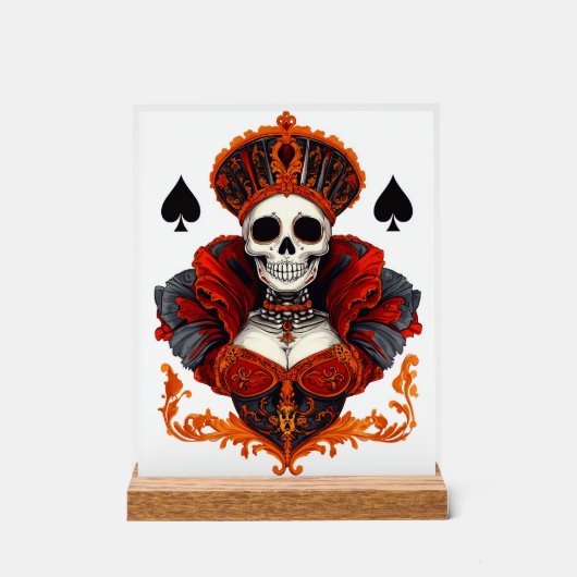 Skull Queen of Spades Acrylschild (Vorderseite)