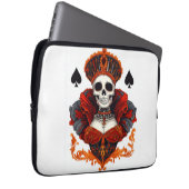 Skull Queen of Spades Laptopschutzhülle (Vorne Rechts)