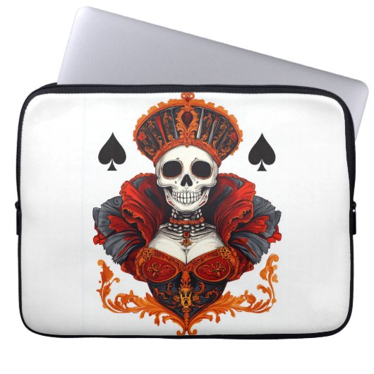 Skull Queen of Spades Laptopschutzhülle (Vorderseite)