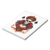 Skull Queen of Spades Notizblock (Rotiert)
