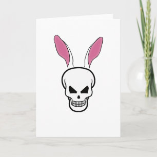 Skull Rabbit Happy Ostertag Feiertagskarte