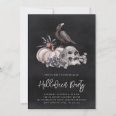 Skull & Raven Halloween-Party Einladung (Vorderseite)