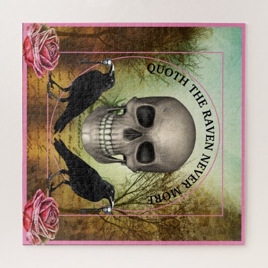 Skull Ravens Halloween Puzzle (Horizontal)