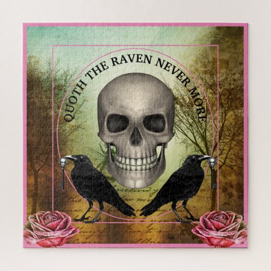 Skull Ravens Halloween Puzzle (Vertikal)