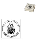 Skull Reading Book, rund um die Bibliothek von Gummistempel (Stempel)