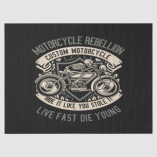 Skull Rebel Motorrad Seidenpapier
