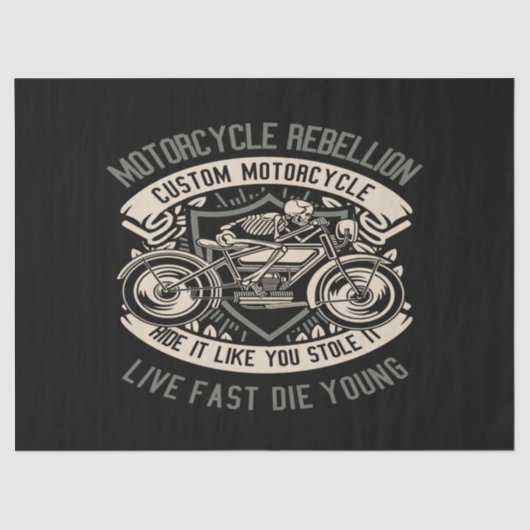 Skull Rebel Motorrad Seidenpapier (Vorderseite)