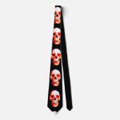 Skull Red & Black Artwork Krawatte (Vorderseite)
